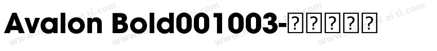 Avalon Bold001003字体转换